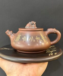 Ấm pha trà hoả biến tử sa nê hưng thạch biều nghê tọa đỉnh 240ml pha trà ngon