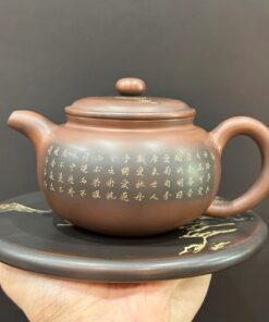 Ấm tử sa hoả biến bát nhã tâm kinh dáng biển phúc cao cấp thủ công 350ml quần ẩm  đẹp.