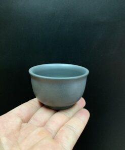 Ly uống trà đẹp hoả biến màu xanh gốm nê hưng thủ công dáng đẹp 40ml cầm vừa tay