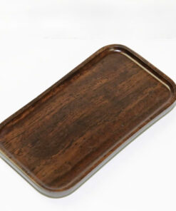 lót chén trà gỗ gụ hình chữ nhật đẹp 12x6,6cm LC23