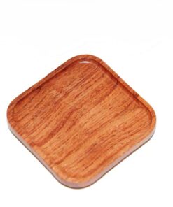Đế kê chén trà gỗ hương dáng vuông đẹp 7x7cm LC25