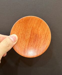 Lót tách trà gỗ hương dáng tròn kê chén trà bằng gỗ hương đá nam phi đẹp 7cm LC26.