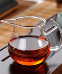 Chén tống thủy tinh quai trong làm chuyên rót trà đẹp 250ml chịu nhiệt tốt