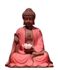 Tượng Phật A Di Đà Tử Sa Thủ Công Dáng Thiền TS50