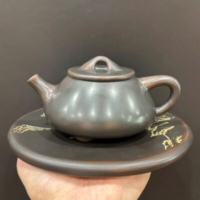 Ấm tử sa thạch biều hỏa biến nê hưng thủ công 250ml đẹp công năng pha trà tốt.