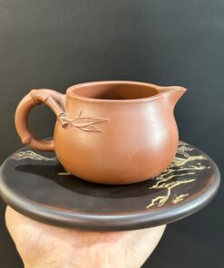 Chén tống tử sa cao cấp hỏa biến dáng trúc thủ công đẹp dùng làm chuyên rót trà tốt.