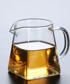 Chén tống thủy tinh dáng vuông làm chuyên rót trà đẹp 280ml CT29