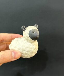 Tượng gốm tử sa cừu trắng cỡ nhỏ bày bàn trà đẹp TS52