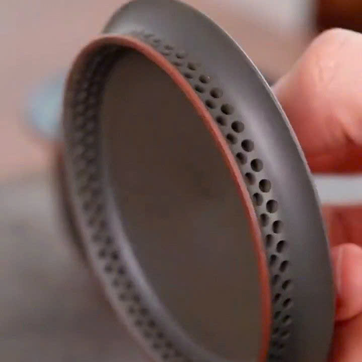 Chén khải pha trà tử sa nê hưng dùng làm tiềm trà nắp lỗ 180ml AS24 - Ảnh 2