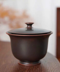 Chén khải pha trà tử sa nê hưng dùng làm tiềm trà nắp lỗ 180ml AS24