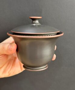 Chén khải pha trà tử sa nê hưng dùng làm tiềm trà nắp lỗ 180ml thủ công đẹp