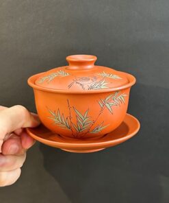 chén khải tử sa nguyên khoáng đất cũ chu nê họa trúc thủ công 200ml AS33.