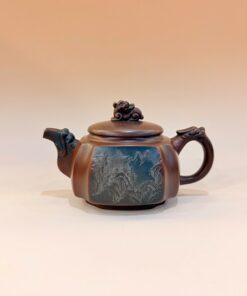 Ấm tử sa nê hưng cao cấp thủ công nghê đỉnh tứ phương 350ml AKC184