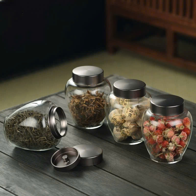 Hũ đựng trà thủy tinh nắp xoáy 2 lớp kín tuyệt đối 300ml HT33 - Ảnh 3