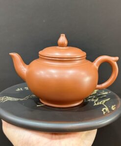 Ấm pha trà tử sa nê hưng dáng tiêu anh thủ công trơn đỏ đẹp công năng tốt 250ml.