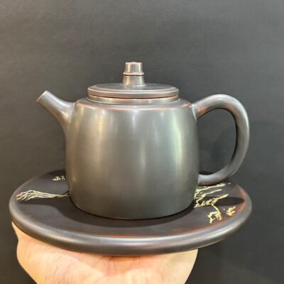 Ấm trà tử sa nê hưng hỏa biến dáng đức trung quần ẩm 350ml pha trà ngon.