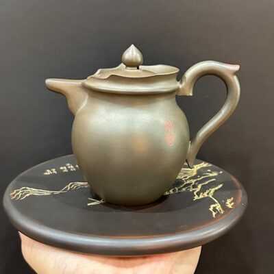 Ấm tử sa nê hưng tăng mao hỏa biến đen đẹp pha ngon công năng tốt 250ml.