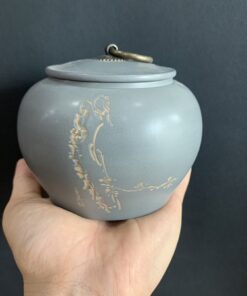 Hũ đựng trà tử sa hỏa biến nắp đậy đẹp ủ trà lên hương thơm 600ml HT46.