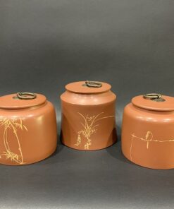 Hũ đựng trà tử sa hỏa biến nắp đậy làm tăng hương trà lên thơm phức 600ml