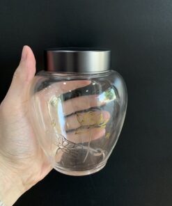 Lọ đựng trà thủy tinh nắp xoáy 2 lớp kín tuyệt đối bảo quản trà cực tốt 300ml