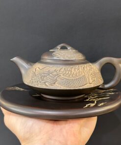 Ấm trà rồng tử sa nê hưng hỏa biến cao cấp pha trà ngon thủ công đẹp công năng tốt.