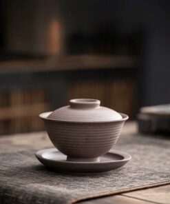 Chén khải gốm nung củi hỏa biến làm tiềm pha trà sần đẹp AS35