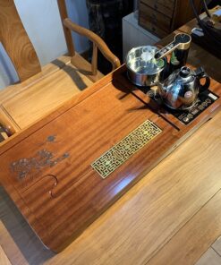 Bàn trà điện nguyên khối gỗ hương kèm bếp đun tự động KamJove K9 bơm nước tự ngắt khi đầy.