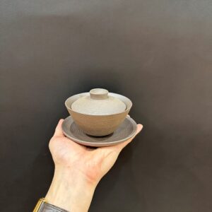 Chén khải gốm nung củi hỏa biến làm tiềm pha trà sần đẹp 150ml dễ cầm.