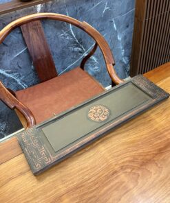 Khay trà đá tử sa hỏa biến để ấm chén thoát nước tốt dáng dài 68x20cm KNH04