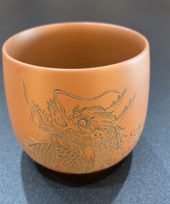 Ly trà tử sa nê hưng cao cấp khắc rồng làm chén chủ đẹp 120ml uống trà độc ẩm