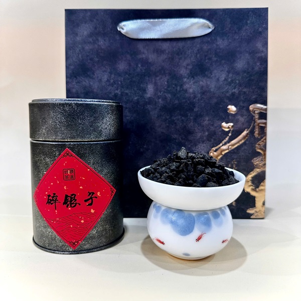 Trà Phổ Nhĩ Hóa Thạch Thơm Hộp Thiếc Đen 250gr PNH03