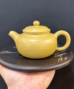 Ấm pha trà tử sa nê hưng đối ẩm màu vàng biển phúc đẹp 150ml pha trà ngon.