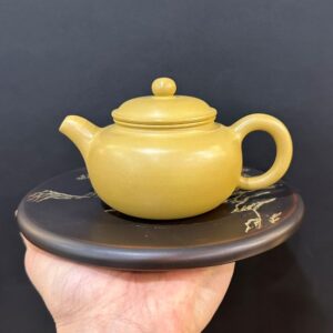 Ấm pha trà tử sa nê hưng đối ẩm màu vàng biển phúc đẹp 150ml pha trà ngon.