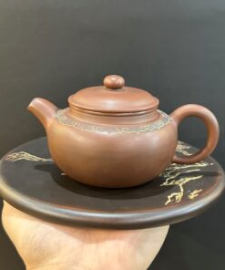 Ấm tử sa nê hưng biển phúc phỏng cổ hỏa biến nâu đẹp 200ml pha trà ngon.