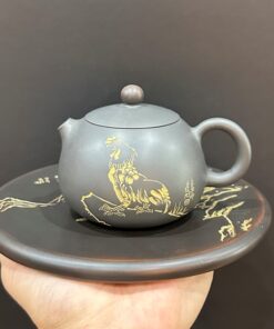 Ấm tử sa nê hưng tây thi khắc gà đẹp pha trà ngon 230ml khoáng tốt trà thơm.