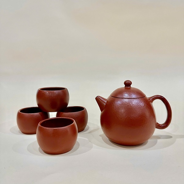 Bộ ấm tử sa cao cấp nguyên khoáng đất cũ nghi hưng kèm 4 chén đẹp ATS504
