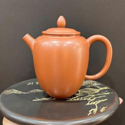 Ấm tử sa nê hưng cung đăng thủ công trơn màu đỏ đẹp 250ml dáng cao pha trà ngon.