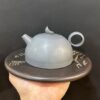 Ấm tử sa nê hưng hỏa biến xanh dáng bán nguyệt thủ công đẹp 250ml pha trà ngon