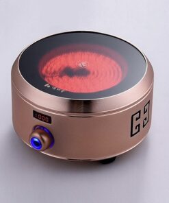 Bếp đun ấm tetsubin pha trà hồng ngoại cỡ nhỏ màu hồng đẹp BD60.