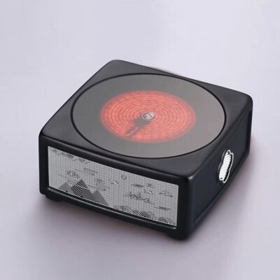 Bếp đun nước pha trà hồng ngoại dùng cho ấm tetubin dáng vuông có họa tiết đẹp 1500W.