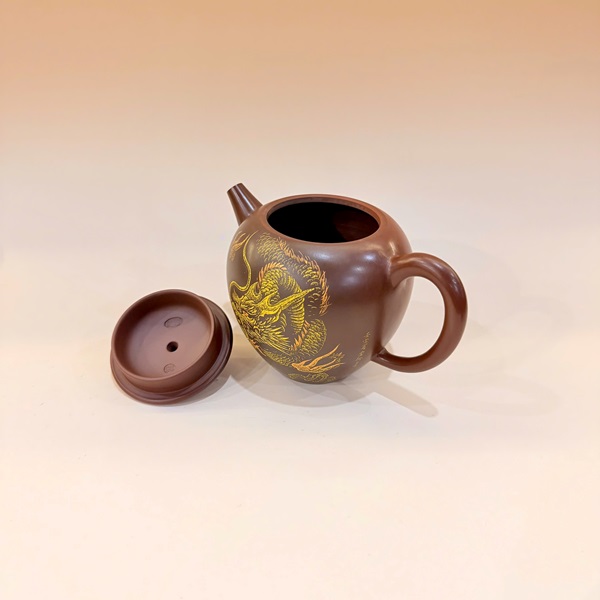 Ấm trà tử sa nê hưng thủ công Rồng 3D Phong Thủy Khởi Khởi 250ml AKC159 - Ảnh 4