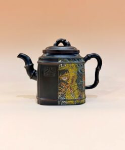 Ấm tử sa nê hưng hỏa biến cao cấp trúc đoạn mặt phật thiện ác 280ml AKC160