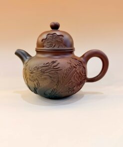 Ấm Nê Hưng Hỏa Biến Chuyết Cầu Khắc Rồng 350ml AKC55