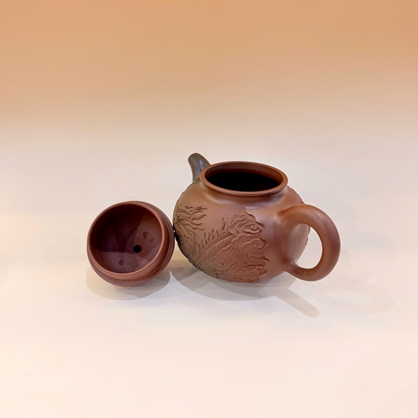 Ấm Nê Hưng Hỏa Biến Chuyết Cầu Khắc Rồng 350ml AKC55 - Ảnh 4