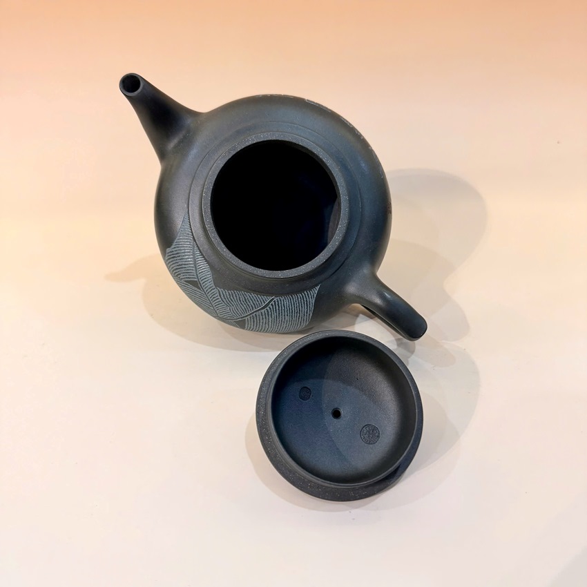 Ấm tử sa đất cũ nguyên khoáng lục nê thủ công dáng tiêu anh 330ml ATS214 - Ảnh 4