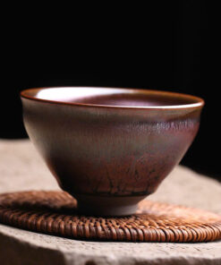 Ly trà thiên mục giọt dầu chén chủ Kiêm Quốc Bình 9.3x6cm 140ml CTM51