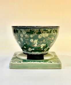 Chén thiên mục hoa mai nở Lê Địch Minh thủ công cao cấp 130ml CTM55