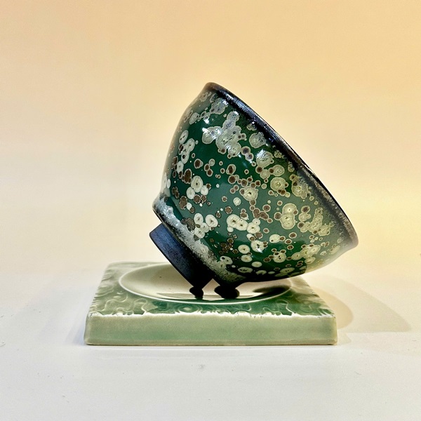 Chén thiên mục hoa mai nở Lê Địch Minh thủ công cao cấp 130ml CTM55 - Ảnh 2