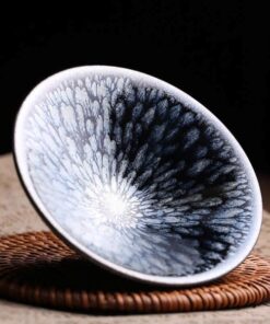 Ly trà thiên mục giọt bạc hoa trắng Thái Long thủ công 90ml CTM62