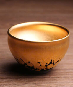 Chén thiên mục giọt vàng hoàng kim nghệ nhân Thái Chí Cường 120ml CTM66